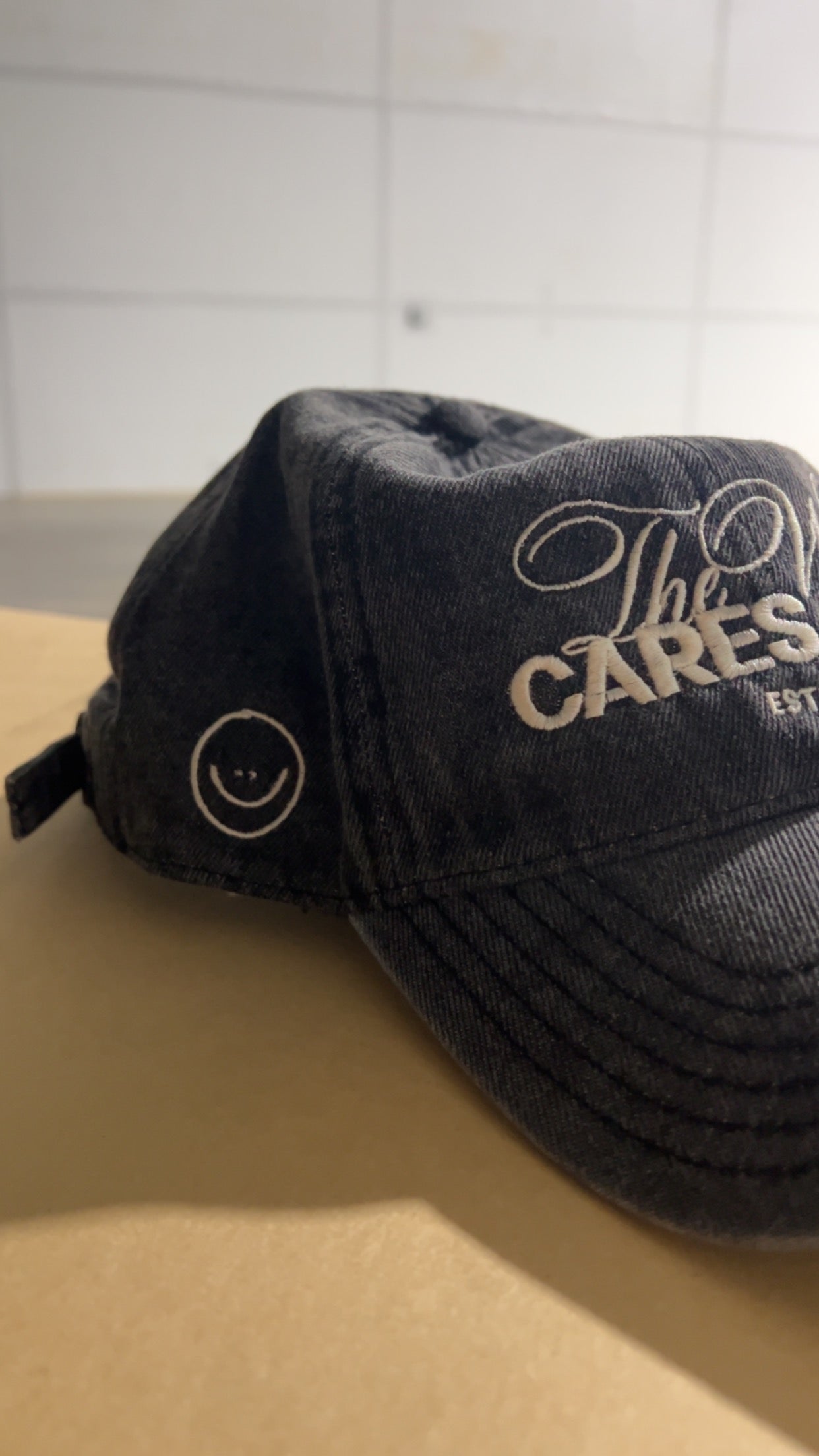 Washed Black Dad Hat - The Who Cares Club