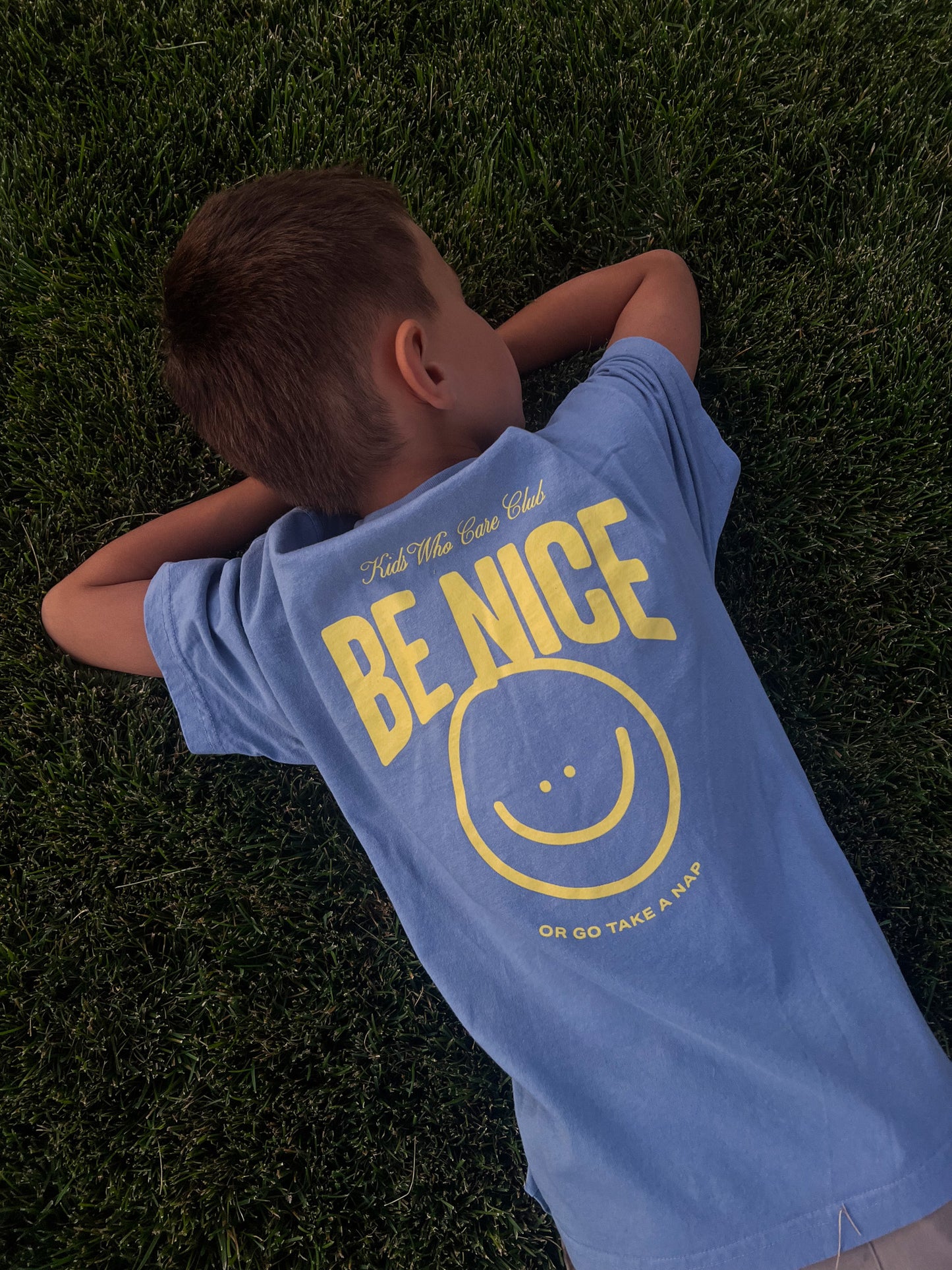 KIDS WHO CARE BE NICE SHIRT